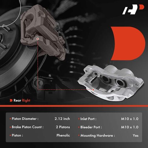 A-Premium Disc Brake Caliper Assembly with Bracket Compatible with Select Chevy and GMC Models - Express 3500/Savana 3500 2003 2004 2005 2006 2007 2008 - Rear Left Driver Side in Saudi Arabia