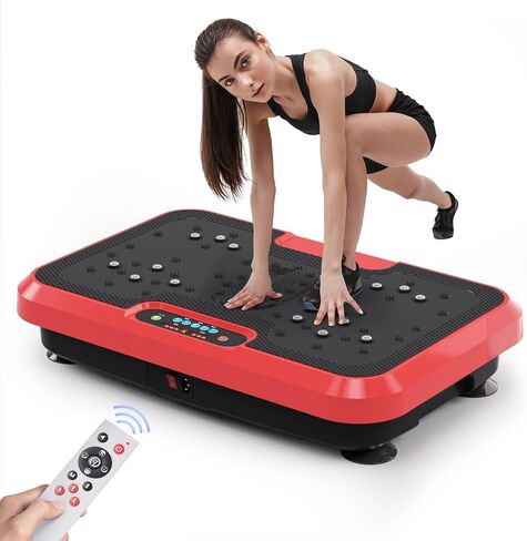 Vibration Plate Exercise Machine for Lymphatic Drainage, Power Plate Vibration Platform for Weight Loss, Shaping Toning & Wellness, Whole Body Shake Workout Equipment for Home Gym in Saudi Arabia