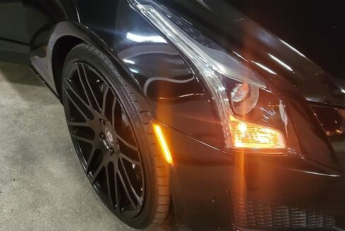 IJdmtoy Semi-Clear Lens 36-SMD Xenon White LED Full LED Mort Marker Marker Kit متوافق مع Cadillac 2020-Up CT4 ، استبدل العلامات الجانبية الأمامية OEM العنبر in Kuwait