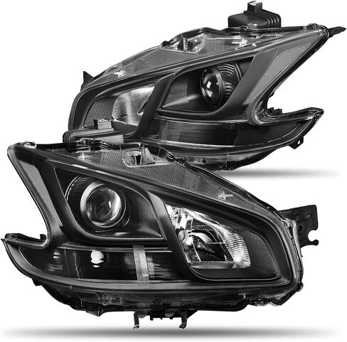 Tinted Lens Amber Side Factory Style Projector Headlights Compatible with 2009-2014 Nissan Maxima CAAP-NM09-OH-SMAM-HL in Saudi Arabia