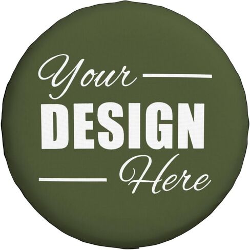 Spare Tire Cover Heavy Duty Personalized Tire Protector with Your Photo Text Logo Compatible with SUV Trailer RV Camper Custom Tire Covers, Black03, 17 in in Saudi Arabia
