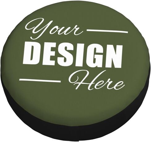 Spare Tire Cover Heavy Duty Personalized Tire Protector with Your Photo Text Logo Compatible with SUV Trailer RV Camper Custom Tire Covers, Black03, 17 in in Saudi Arabia