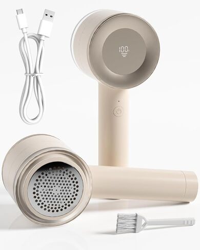 Rechargeable Lint Shaver, Fabric Shaver and Lint Remover, Sweater Defuzzer, Remove Clothes Fuzz, Lint Balls, Pills, Bobbles(3 Speeds, Beige) in Saudi Arabia