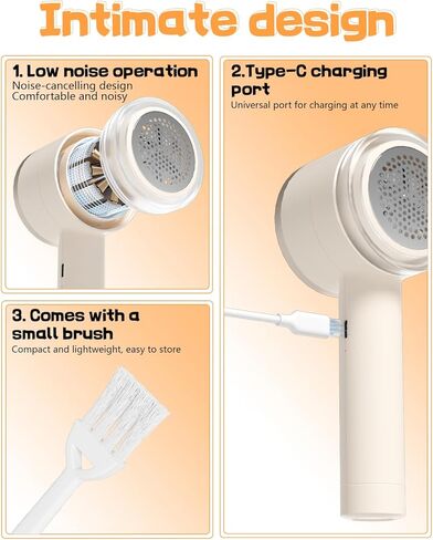 Rechargeable Lint Shaver, Fabric Shaver and Lint Remover, Sweater Defuzzer, Remove Clothes Fuzz, Lint Balls, Pills, Bobbles(3 Speeds, Beige) in Saudi Arabia