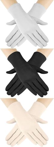 3 Pairs Sun UV Protection Gloves Anti-Slip Cotton Touchscreen Driving Summer Sunscreen Full Finger Gloves for Women in Kuwait