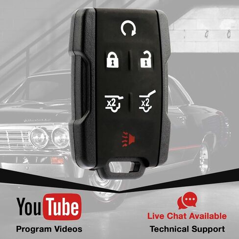 USARemote Key Fob Remote Replacement for 2015 2016 2017 2018 2019 2020 Chevrolet Tahoe Suburban GMC Yukon 6-Button Remote M3N32337100, 13577766 - Professional Programming Required in Saudi Arabia