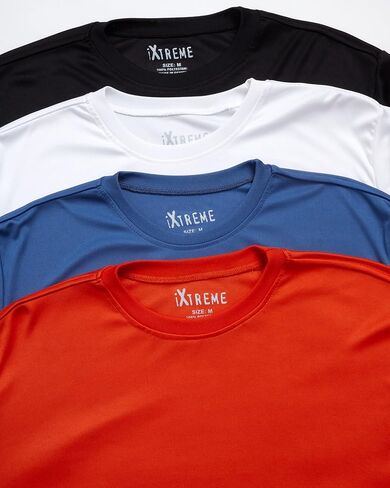 القمصان الرياضية Ixtreme Mens - 4 حزمة الرطوبة الفطرية ذات الأكمام الطويلة Dri Fit Fit للرجال - قمم التمرين والملابس النشطة (S -3X) in Kuwait