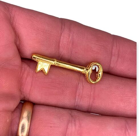 stockpins Gold Skeleton Key Lapel Pin-دبوس عتيقة على الطراز العتيقة للأزياء وحقائب الظهر والجمعية-المصنوعة في الولايات المتحدة الأمريكية in Kuwait
