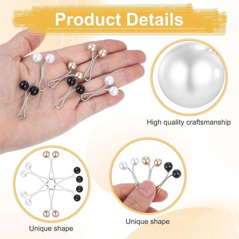 36pcs حجاب دبابيس رائعة مقاطع الحجاب متعددة الألوان المسلمة لؤلؤة وشاح تشكل شكل شال شال شال in Kuwait