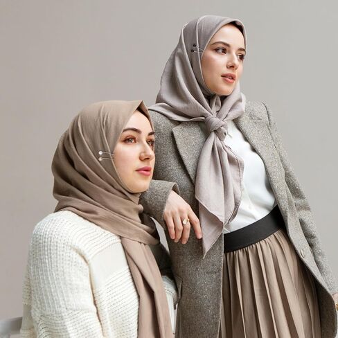 36pcs حجاب دبابيس رائعة مقاطع الحجاب متعددة الألوان المسلمة لؤلؤة وشاح تشكل شكل شال شال شال in Kuwait