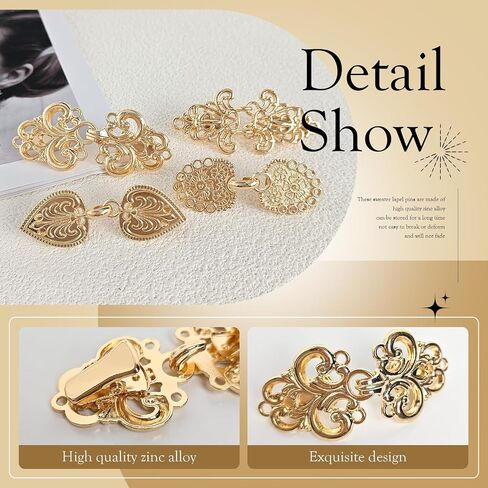 Ladies Sweater Collar Clip Cardigan Clip Shirt Clip Brooch Clip in Saudi Arabia