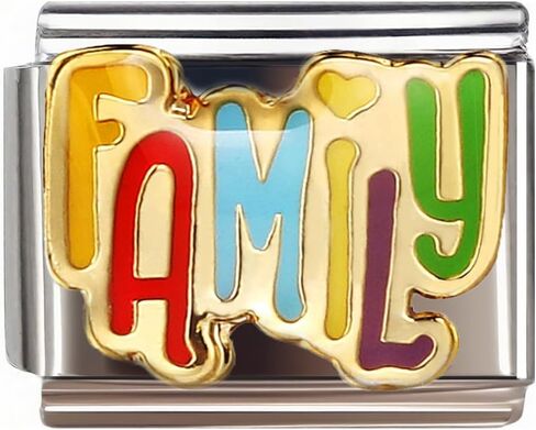 9mm Charm for Italian Charm Bracelet, Stainless Steel DIY Jewelry Chain Links,Family in Saudi Arabia