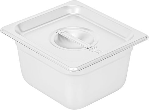 أغطية أدوات المطاعم فقط: أغطية مقلاة طاولة البخار مقاس 20.8 × 6.4 بوصة من Kitchen Tek، و12 غطاء مقلاة فندق NSF - مقاس 1/2 تباع بشكل منفصل، مع مقبض، وأغطية مقلاة طعام مشقوقة من الفولاذ المقاوم للصدأ in Saudi Arabia