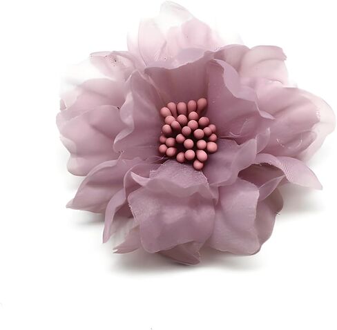 Fabric Flower Brooch Silk Corsage Pin Women Hairpin Accessorize Banquet Party Jewelry Gift in Saudi Arabia