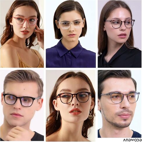 ANDWOOD Blue Light Blocking Glasses Women Men Computer Small Face Frame Bluelight Blocker Teens Round Frame 2 Pack Black Clear in Saudi Arabia