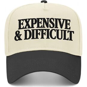 Expensive & Difficult Serif Vintage Trucker Hat | Funny Premium Snapback Baseball Hat for Men & Women in Saudi Arabia