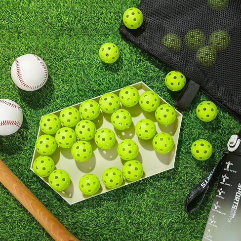 36 Pcs Baseball Practice Balls Mini Plastic Training Baseball Lightweight Baseball Hollow Softballs with a Drawstring Bag for Hitting, Baseball Batting Training Indoor Outdoor Use in Kuwait