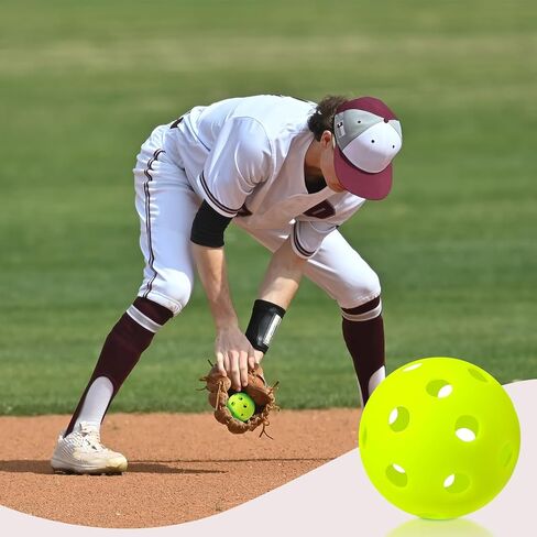 36 Pcs Baseball Practice Balls Mini Plastic Training Baseball Lightweight Baseball Hollow Softballs with a Drawstring Bag for Hitting, Baseball Batting Training Indoor Outdoor Use in Kuwait