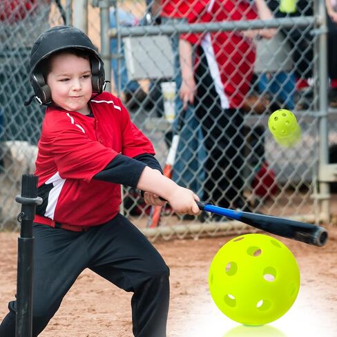 36 Pcs Baseball Practice Balls Mini Plastic Training Baseball Lightweight Baseball Hollow Softballs with a Drawstring Bag for Hitting, Baseball Batting Training Indoor Outdoor Use in Kuwait