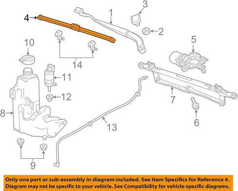General Motors GM OEM Wiper Washer-Windshield-Blade Right 84225696 in Saudi Arabia