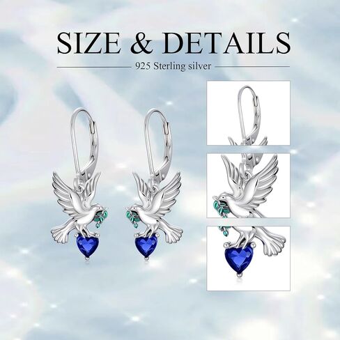 Sterling Silver Peace Sign Earrings for Women Peace Sign Dangle Earrings Leverback Peace Symbol Jewelry Gift for Peace Lover in Kuwait