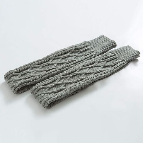 Bestjybt Women's Cable Knit Thigh High Socks Over the Knee Boot Socks Long Thick Winter Stockings Leg Warmers in Kuwait