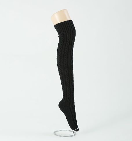 Bestjybt Women's Cable Knit Thigh High Socks Over the Knee Boot Socks Long Thick Winter Stockings Leg Warmers in Kuwait