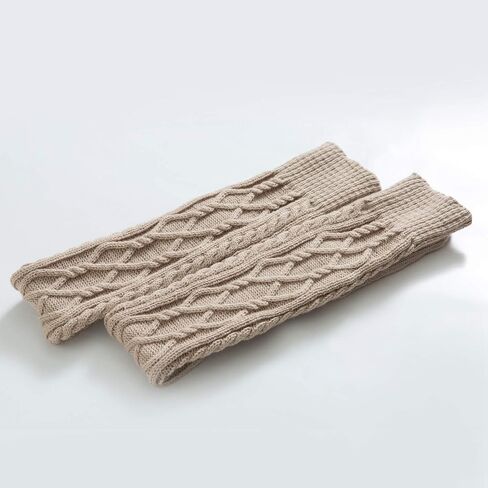 Bestjybt Women's Cable Knit Thigh High Socks Over the Knee Boot Socks Long Thick Winter Stockings Leg Warmers in Kuwait