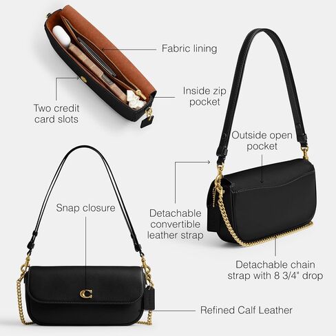Coach Brook Flap Chain Bag, B4/Chalk in Saudi Arabia