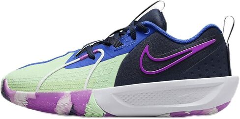 Nike G.T. Cut 3 SE Big Kids' Basketball Shoes (FQ2784-400, Obsidian/Vapor Green/Hyper Royal/Hyper Violet) Size 7 in Saudi Arabia