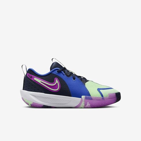 Nike G.T. Cut 3 SE Big Kids' Basketball Shoes (FQ2784-400, Obsidian/Vapor Green/Hyper Royal/Hyper Violet) Size 7 in Saudi Arabia