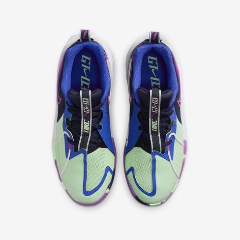 Nike G.T. Cut 3 SE Big Kids' Basketball Shoes (FQ2784-400, Obsidian/Vapor Green/Hyper Royal/Hyper Violet) Size 7 in Saudi Arabia