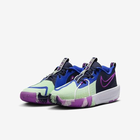 Nike G.T. Cut 3 SE Big Kids' Basketball Shoes (FQ2784-400, Obsidian/Vapor Green/Hyper Royal/Hyper Violet) Size 7 in Saudi Arabia
