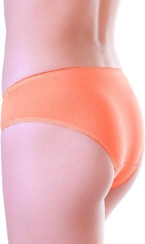 Angelina Women's Assorted Solid Color Cotton Spandex Bikini Panties (6-Pack) in Saudi Arabia