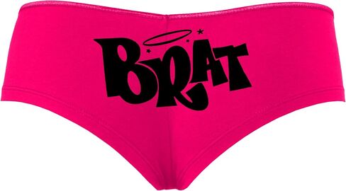 Knaughty Knickers Brat for Daddys chitten Masters Subicisive Sexy Toy Girl Bad Girl Hot Pink Boyshort Banys with Come Design in Saudi Arabia