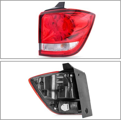 PartsFlow Outer LED Tail Light Assembly Right Passenger Side RH Compatible With 2011-2019 Dodge Journey Rear Brake Light Tail Lamp Red Clear Lens CH2805105 in Saudi Arabia