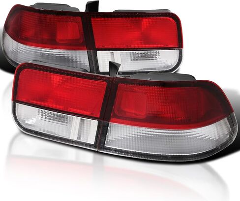 توليف المواصفات D-D Clear Lens Lines Tail متوافقة مع الباب 1996-2000 Honda Civic Coupe 2 ، تجميع الزوج الأيسر + اليمين in Saudi Arabia