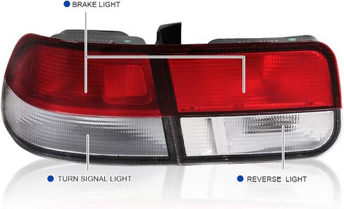 توليف المواصفات D-D Clear Lens Lines Tail متوافقة مع الباب 1996-2000 Honda Civic Coupe 2 ، تجميع الزوج الأيسر + اليمين in Saudi Arabia