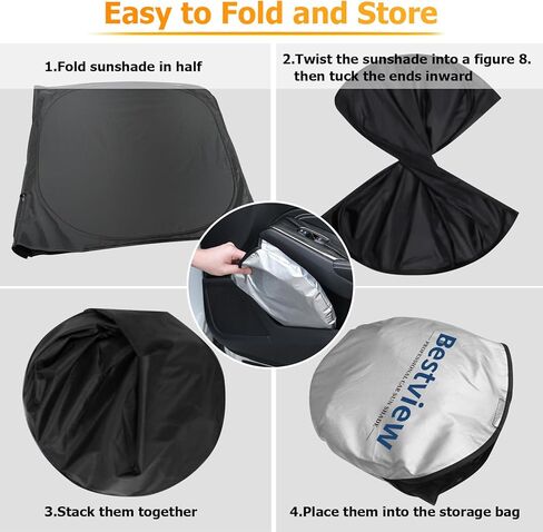 Bestview Windshield Sun Shade American Flag Custom Fit for 2015-2020 Ford F150, Foldable Front Window Sunshade Sun Visor Accessories Protector Block UV Rays Heat in Saudi Arabia