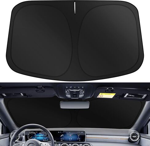 Xhring Windshield Sun Shade Sunshade متوافق مع BMW 3-Series 328i 335i 320i 330i 325i F30 F31 M3 E60 E61 2026 2025 2024 2013-2023 إكسسوارات ، وغطاء درع الشمس الأمامي in Saudi Arabia