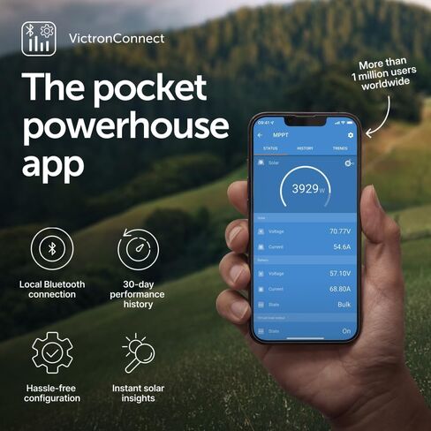 Victron Energy BlueSolar MPPT Tr VE.Can وحدة التحكم في الشحن بالطاقة الشمسية - وحدات التحكم في الشحن للألواح الشمسية - 150 فولت، 100 أمبير، 12/24/36/48 فولت in Kuwait