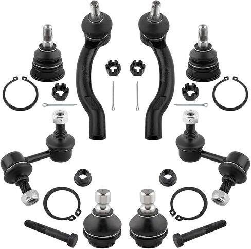 BOXI (Set of 8) Front Outer Tie Rods + Upper Lower Ball Joints + Rear Sway Bar Links fit for Nissan Pathfinder 2005 2006 2007 2008 2009 2010 2011 2012 / K750037 K750038 K80647 K80660 ES800048 ES800108 in Saudi Arabia