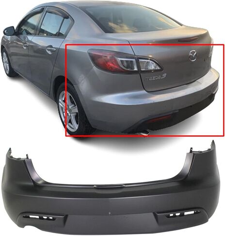 FITPARTS متوافقة مع غطاء المصد الخلفي 2010 2011 MAZDA 3 سيدان/هاتشباك 10 11. جديد ، مسبب وجاهز للطلاء. GS ، GX ، أنا. MA1100201 BBM450221MBB in Saudi Arabia