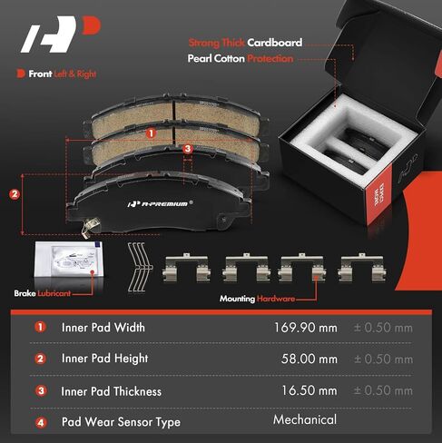 A-Premium 12.60 inch (320mm) Front Drilled and Slotted Disc Brake Rotors + Ceramic Pads Kit Compatible with Select Honda and Acura Models - Pilot 2016-2022, MDX 2017-2020, Ridgeline, 6-PC Set in Saudi Arabia