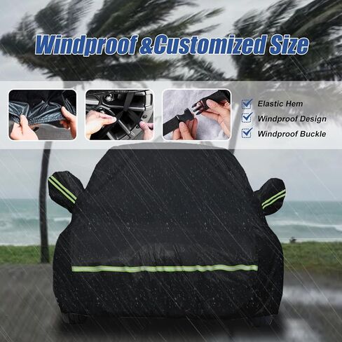 Waterproof Car Covers for 2006-2025 Dodge Charger(Black) Custom Heavy Duty Waterproof All Weather Protection Outdoor in Kuwait