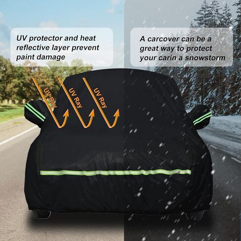 Waterproof Car Covers for 2006-2025 Dodge Charger(Black) Custom Heavy Duty Waterproof All Weather Protection Outdoor in Kuwait