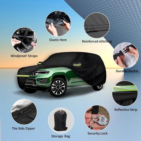 Waterproof Car Covers for 2006-2025 Dodge Charger(Black) Custom Heavy Duty Waterproof All Weather Protection Outdoor in Kuwait