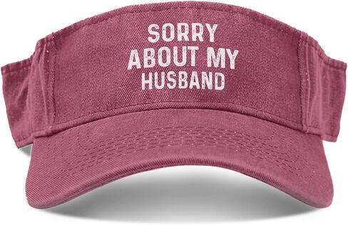 Sorry About My Husband Cap Visor for Men Baseball Cap Reversible Beach Cap in Saudi Arabia