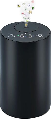 Waterless Essential Oil Diffuser – Aromatherapy Scent Diffusers for Home, Office, Hotel, Bedroom – Modern and Elegant Mini Fragrance Diffuser – Cordless and Portable with Digital Display(Grey) in Saudi Arabia