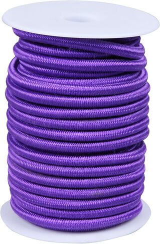 CARTMAN 1/4“ Marine Grade Elastic Cord Crafting Stretch String, 40kg x 50ft, with 4 More Hooks, for Camping, Kayak Deck, Crafting Blue Color in Kuwait
